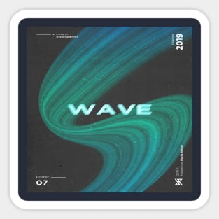 abstract wave of life, space Sticker